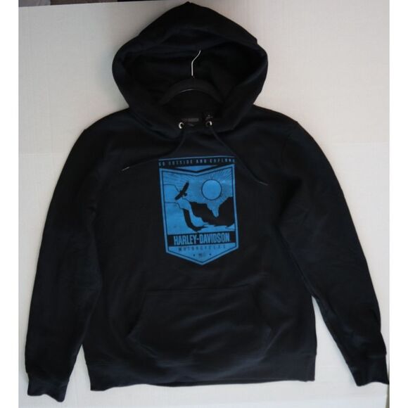 Harley-Davidson 99039 Women's Sz XL Black Go Outside & Explore Hoodie Sweatshirt - Picture 11 of 12
